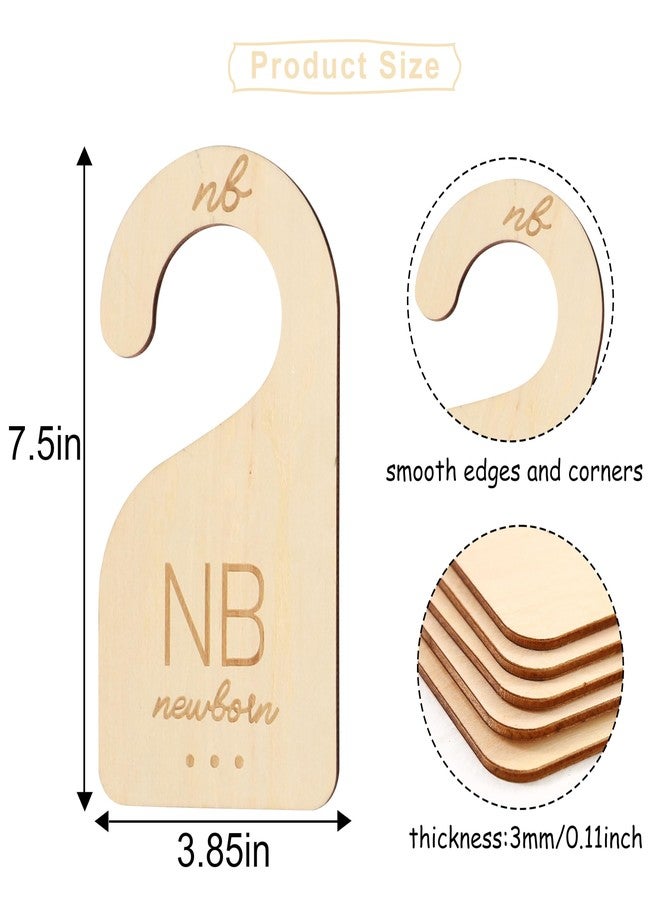 UOAOU Baby Closet Dividers Wooden - Clothes Size Markers for Babies,Organize Babies Closet Hanger,Baby Nursery Closet Dividers,Newborn to 24 Months for Home Nursery Clothes - Image 2